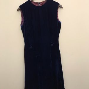 Vintage Peck & Peck Navy Velvet Dress